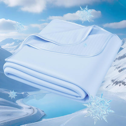 Cooling Blanket Queen Size for Hot Sleepers, Q-Max >0.4, 90 x 90 Inch, Grey