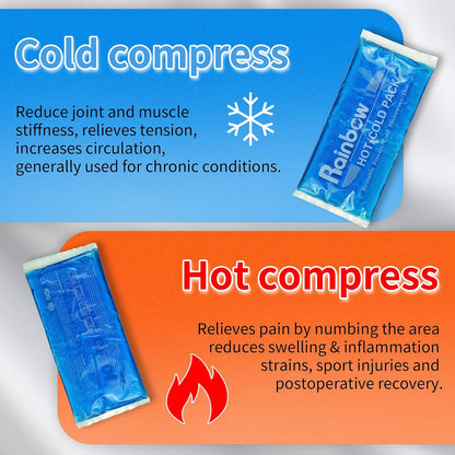 Ice Packs for Injuries Reusable Gel - Hot Cold Gel Ice Pack for Injury, Pain Relief, Rehabilitation - Flexible Ice Packs for Knee, Shoulder, Back, Neck, Wrist - 4.7" x 12.2"