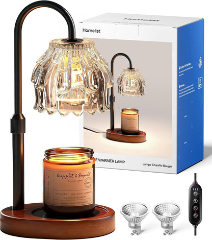Homelist Candle Warmer Lamp with Timer Dimmer, Electric Wax Melter Warmer