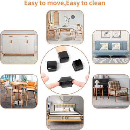 Chair Sliders for Carpet, 16PCS Furniture Sliders for Carpeted Floors & Hardwood Floors, Round Chair Glide Pads for Quickly and Easily Moving Furniture, Protect Floor(Clear, Fit 0.75"-1.1") | Chair Glides for Carpet & Hardwood Floor, Furniture Slides