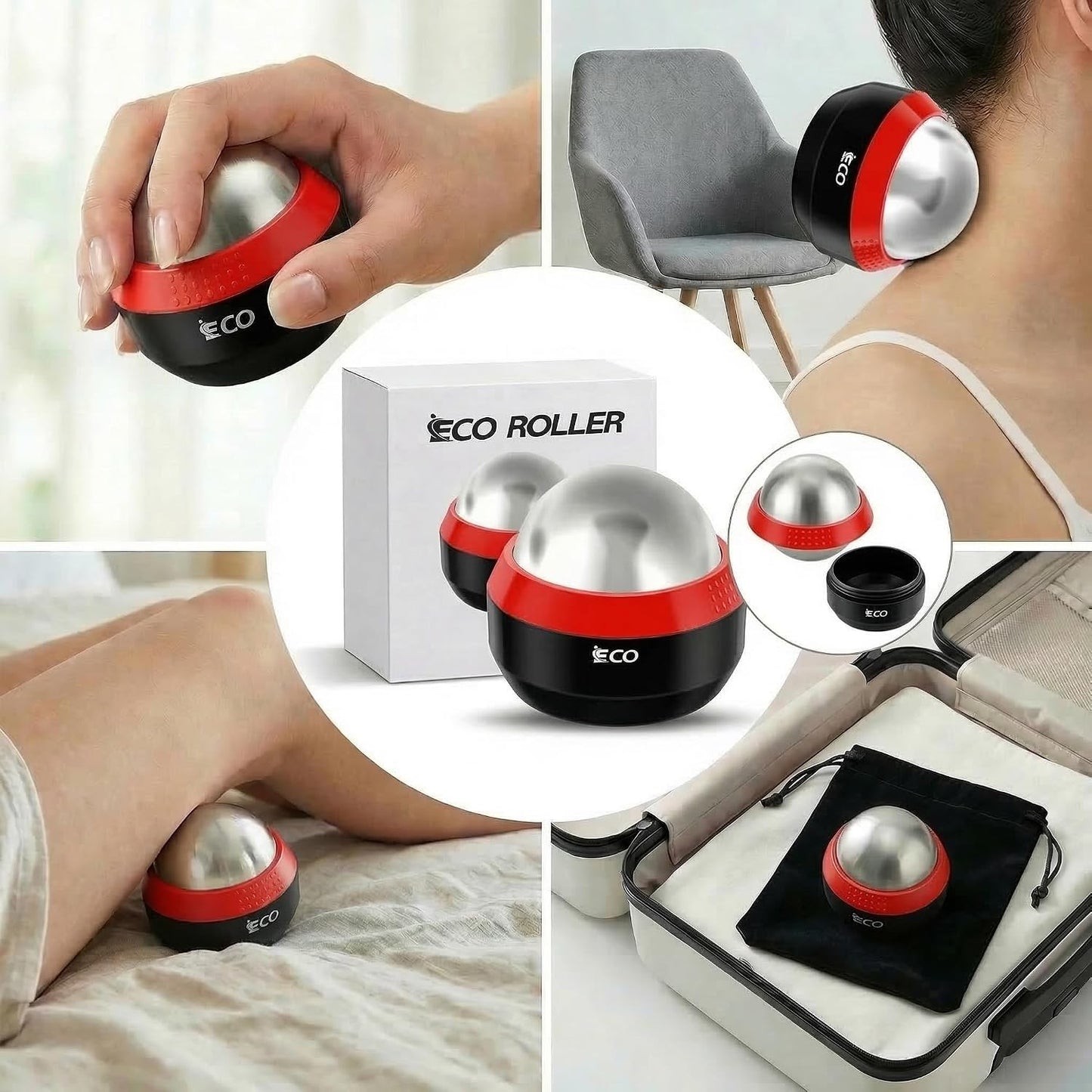 Massage Ice Roller Ball Cold & Heat Therapy Plantar Fasciitis Roller | Alleviating Shoulder, Arms, Back, Legs, Calves or Muscle Tension, Perfect for Workouts Relaxation