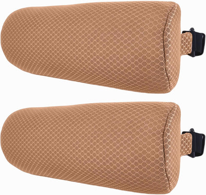 1 Pack Headrest Pillow for Patio Chaise Lounge,Recliner,Beach Chair,Gray | Resilient 3D mesh pillow with removable washable cover, adjustable elastic strap, ergonomic support, lightweight portable
