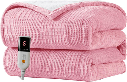 Texciting Heated Blanket 50X60,Soft Electric Blanket,ETL Certified,Grey | Heating Levels,Auto-Off Function,Heated Throw Blanket for Bed,Machine Washable,Gifts for Woman