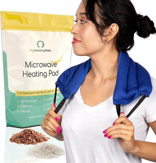 Microwavable Heating Pads for Lower Back, Neck, and Shoulder Pain Relief - Moist Microwave Heating Pad for Muscles and Joints - Microwave Hot Pack Heat Pad for Cramps -1 Heat Pack Blue-Lavender Scent | Blue - 1 Pack - Rice Bag Most Heat Pack