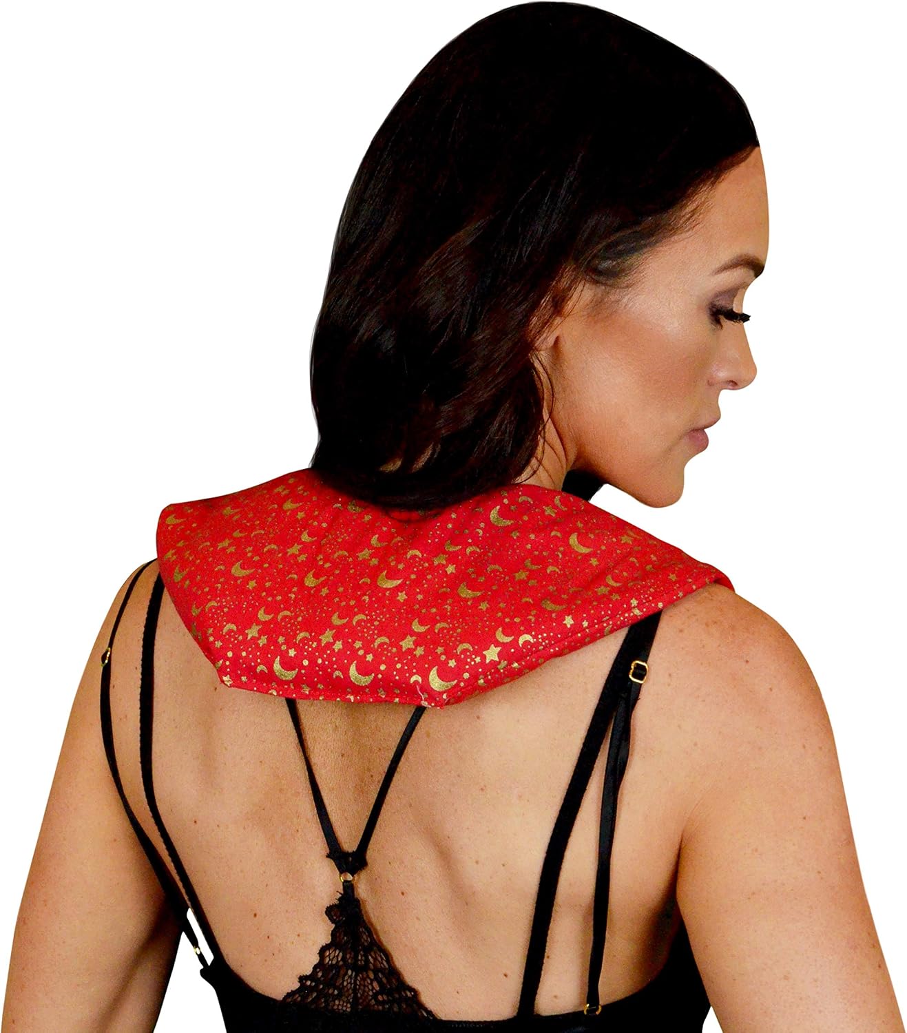 Nature's Approach Aromatherapy Neck Wrap, Red | 12-herb rice & flaxseed neck wrap, microwave or freezer safe, drapes over neck and shoulders