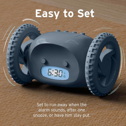 CLOCKY Alarm Clock on Wheels – Loud Rolling Alarm Clock for Heavy Sleepers