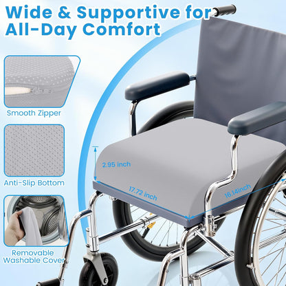 Wheelchair Seat Cushion Cooling Gel Memory Foam Chair Cushion