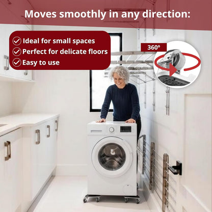 Furniture Moving Dolly Set – Heavy Duty 2300 lb Capacity, 5-Wheel System with Lifter Tool, 360° Swivel Casters, Floor-Safe Design, Includes Gloves & Bag – Move Heavy Items Easily