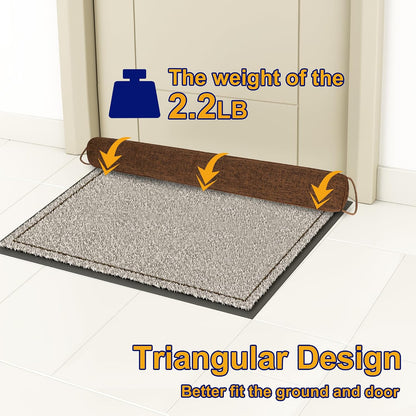 NABOWAN 30" Weighted Under Door Draft Stopper -Triangular Door Draft Blocker with Hook Loops for Easy Install, Save Energy, Home Room Essentials