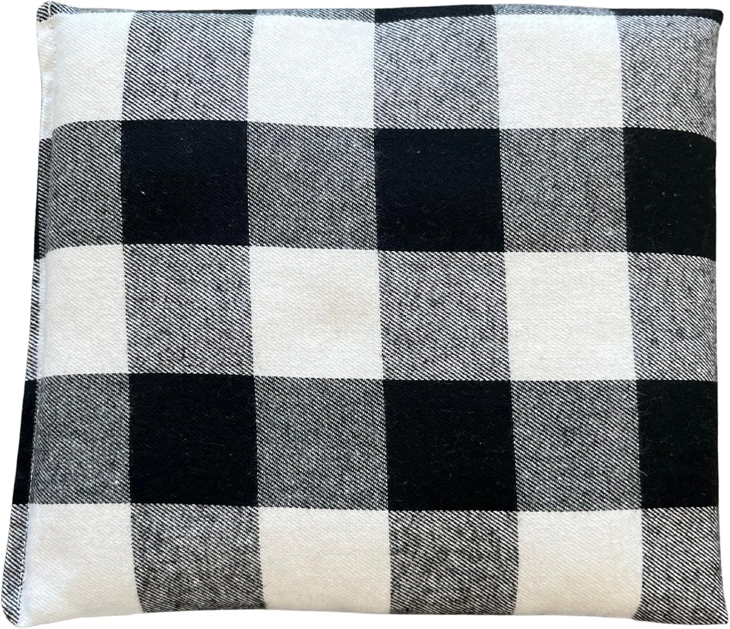 HOME COMFORT Black Plaid Regular Therapeutic Microwavable Heating & Cooling Pad – Natural Rice Pack (10x7 inches)