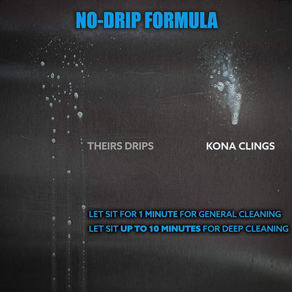 Kona Professional Grade Grill Cleaner Spray, 23 oz - Heavy-Duty Degreaser | Heavy-duty kitchen and BBQ degreaser spray, cuts grease on grates, ovens, and stovetops, 23 oz