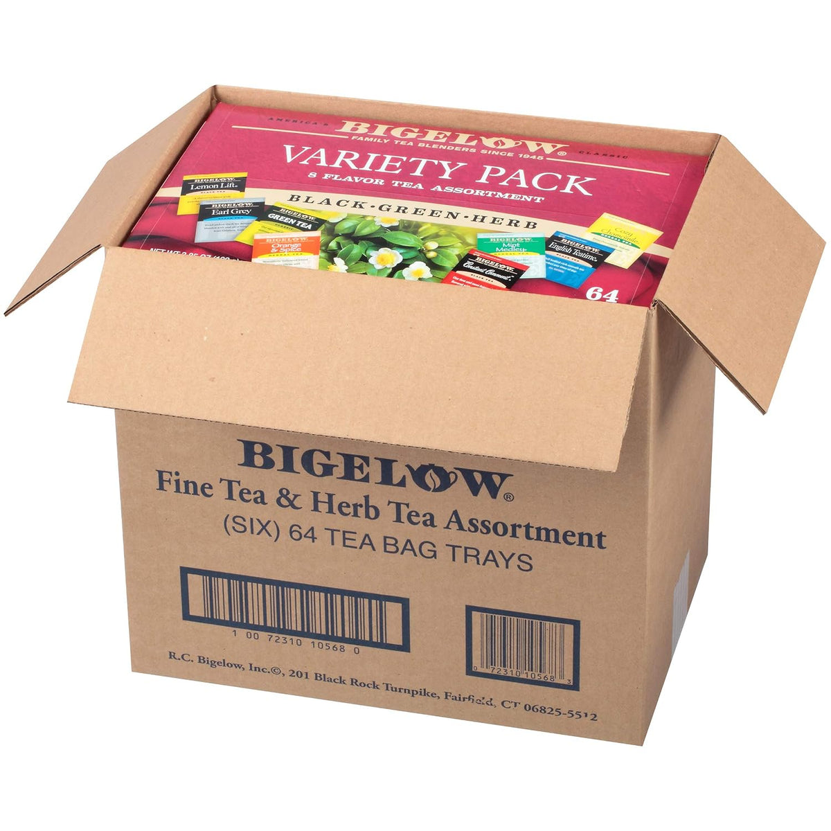Bigelow Tea, Caffeine Free, 6 Flavor Herbal Tea Variety Pack, Pack of 6