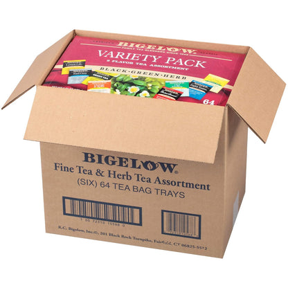 Bigelow Tea, Caffeine Free, 6 Flavor Herbal Tea Variety Pack, Pack of 6