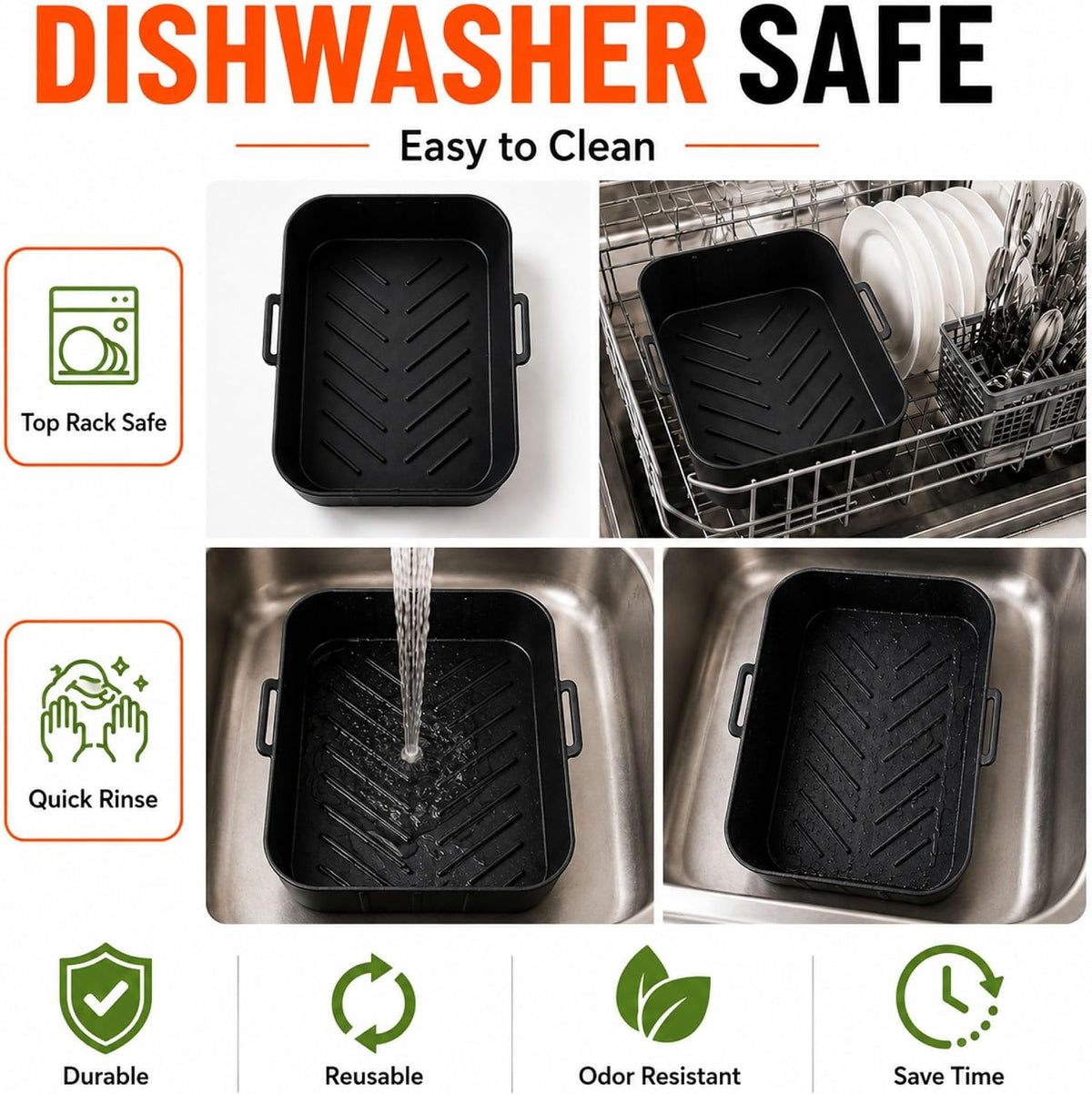 Silicone Air Fryer Liners, 2 Silicone Air Fryer Liners & Accessories
