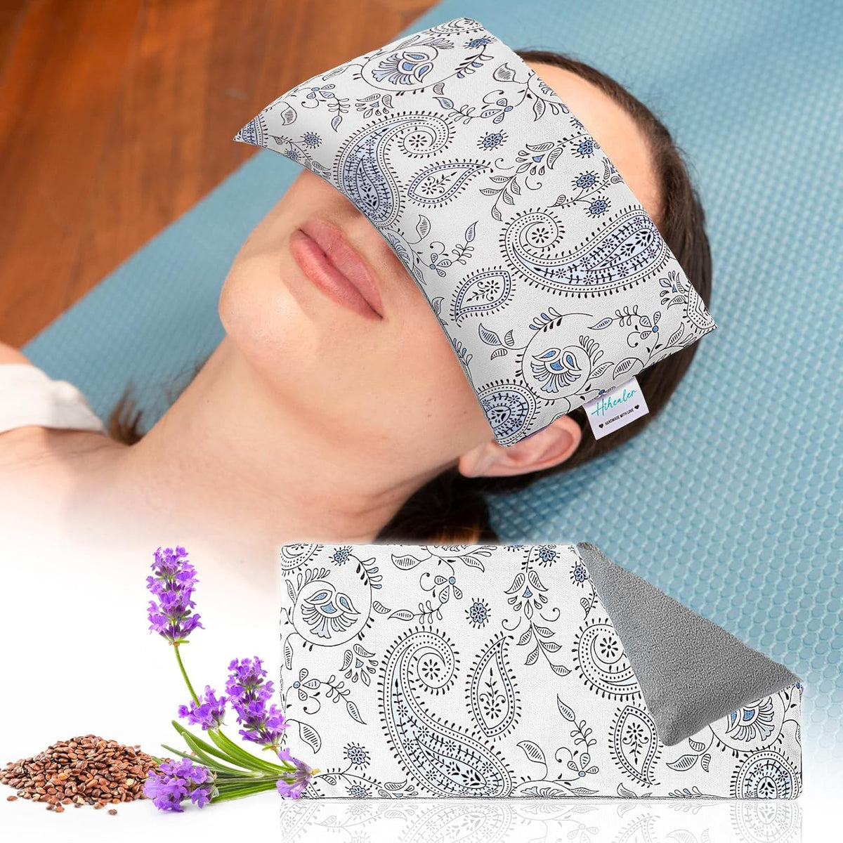 Small Microwave Heating Pad for Neck and Shoulder, Microwavable Versatile Cold/Heated Muscle Ache, Soothing Fatigue Wrap for Back Pain and More, Moist Heat Pad Warm Compress (Purple, 7" × 12")