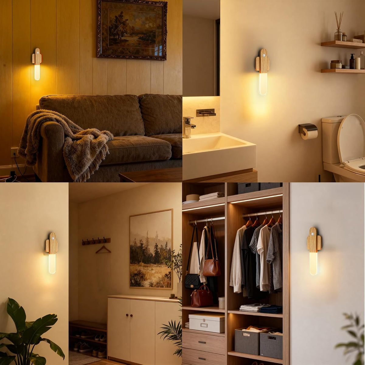 iThird Motion Sensor Light Indoor, 2200mAh Rechargeable Wall Sconce