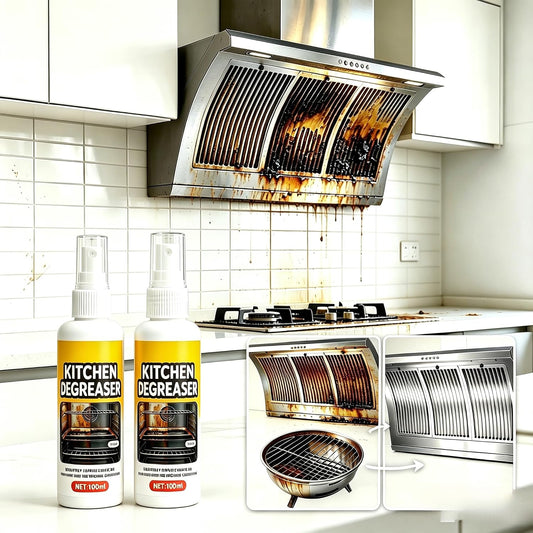 Grill Cleaner Spray, Heavy Duty BBQ Degreaser for Outdoor Grates | Multi-surface for Ovens, Stovetops, Air Fryers, Stainless Steel, Fast-Acting Grease Removal, Home & Commercial Kitchen