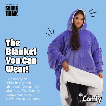 THE COMFY Original | Shark Tank | Patented | Sherpa Wearable Blanket Hoodie