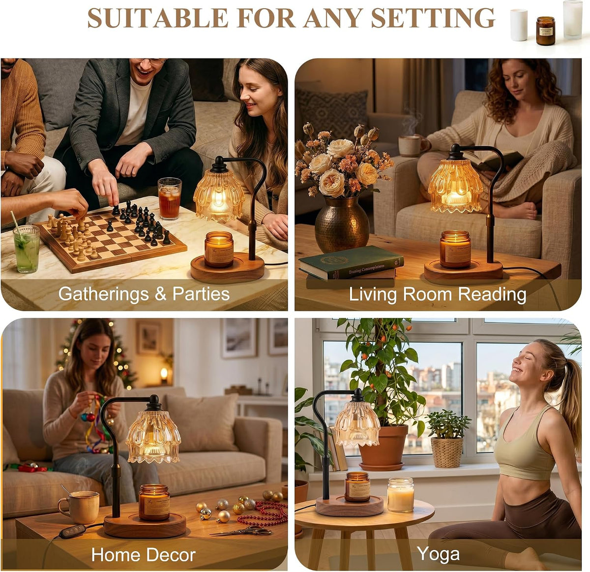 Candle Warmer Lamp with Timer and Wireless Remote Control