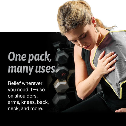 Hot & Cold Reusable Gel Pack Wrap for Neck/Shoulder/Back Pain Relief - Flexible Soft Compress - Ice & Heat Therapy for Rotator Cuff, Cervical, Pain, Swelling, Injuries and Surgery - Sport Temp
