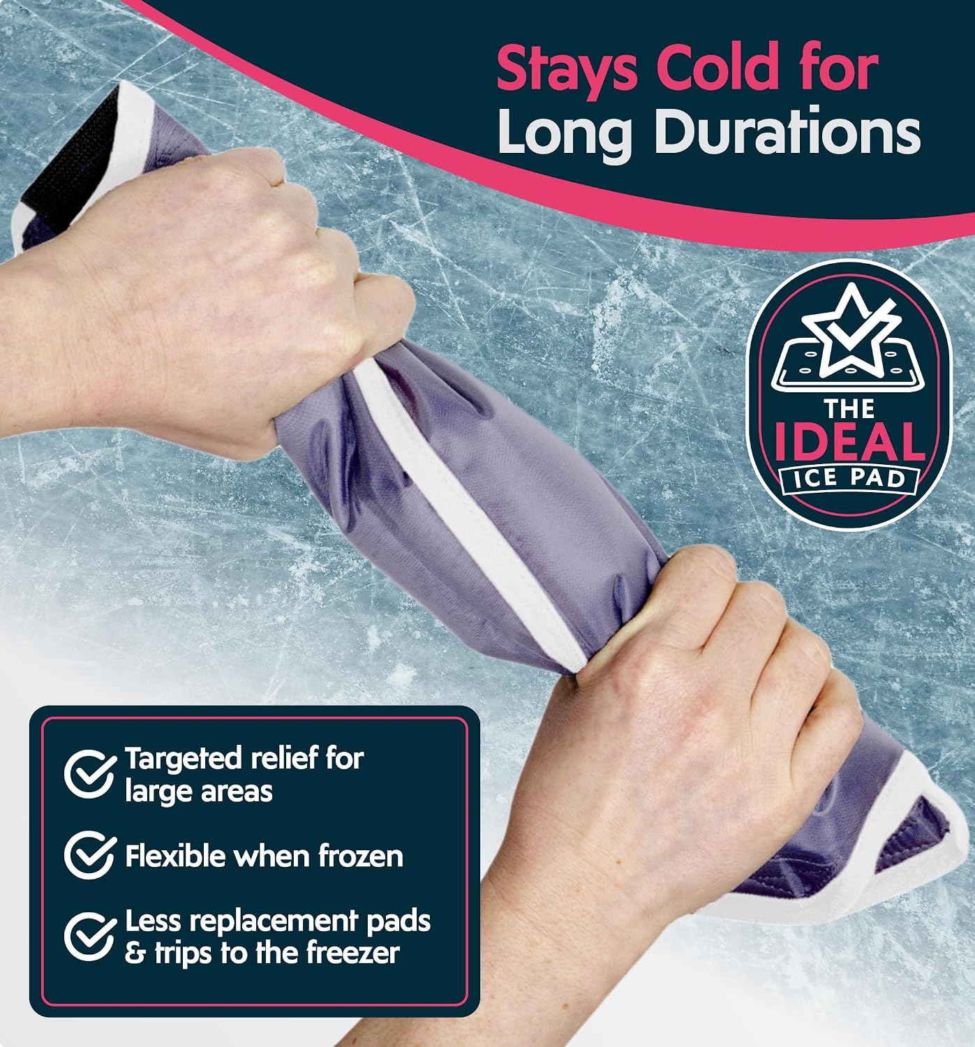 Magic Gel Ice Pack | Reusable, Flexible & Long Lasting for Rotator Cuff Injuries, Bursitis and Swelling | Hot or Cold Therapy Compression Wrap for Left or Right Shoulder