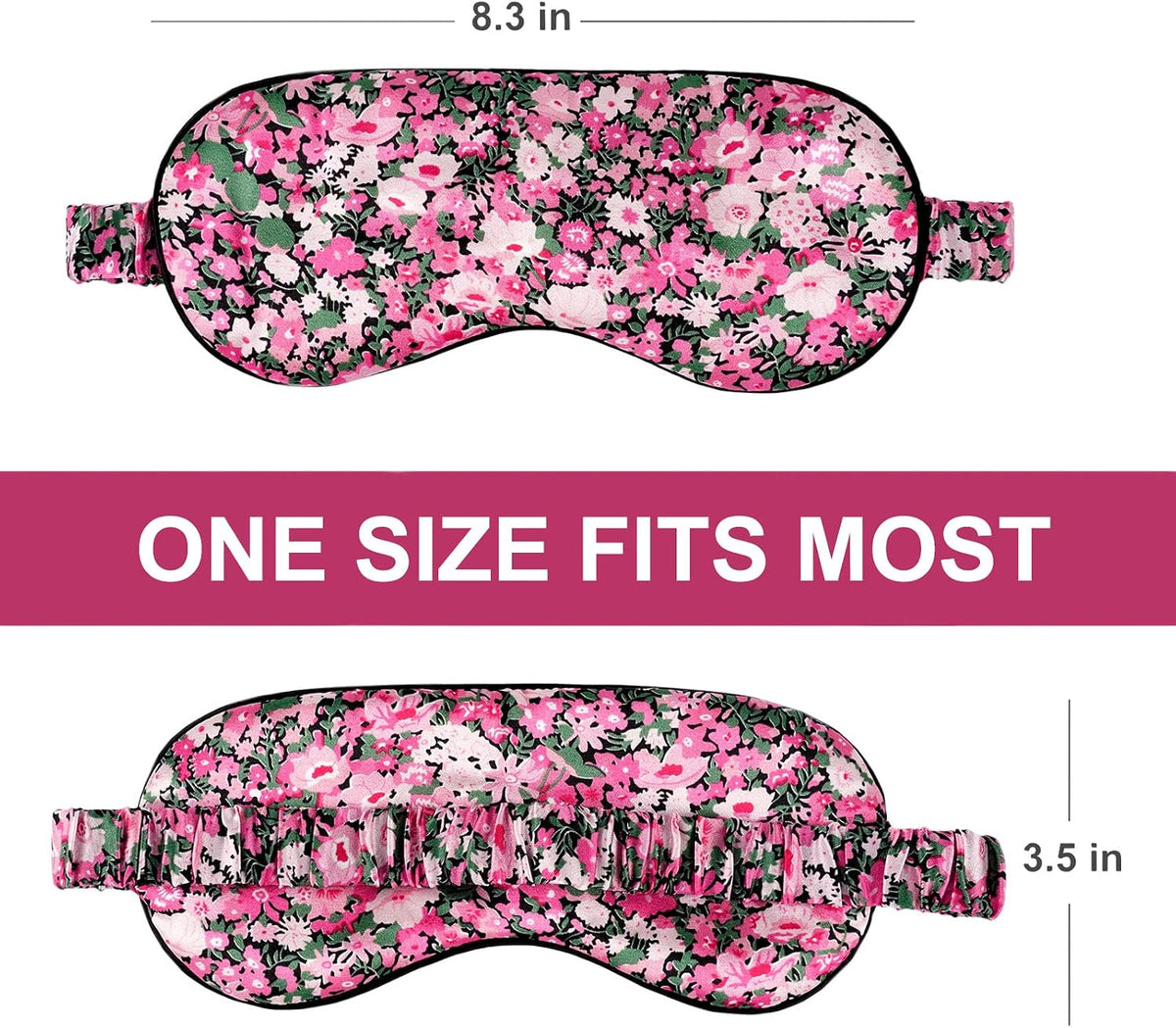 OLESILK 100% Mulberry Silk Sleep Mask for Women - Zero-Pressure Blackout