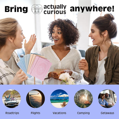 Actually Curious The Original Curiosity Edition - Team Building Games for Work, Activities for Teens, Family Game Night, Conversations with Friends, Couples Gifts - 52 Deep Conversation Cards