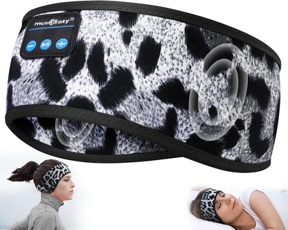 MUSICOZY Sleep Headphones Bluetooth Headband Headphones for Side Sleepers | Sleeping Headbands Wireless Sports Earphones Sweat Resistant Earbuds for Workout Running Cool Gadgets Unique Gifts for Women