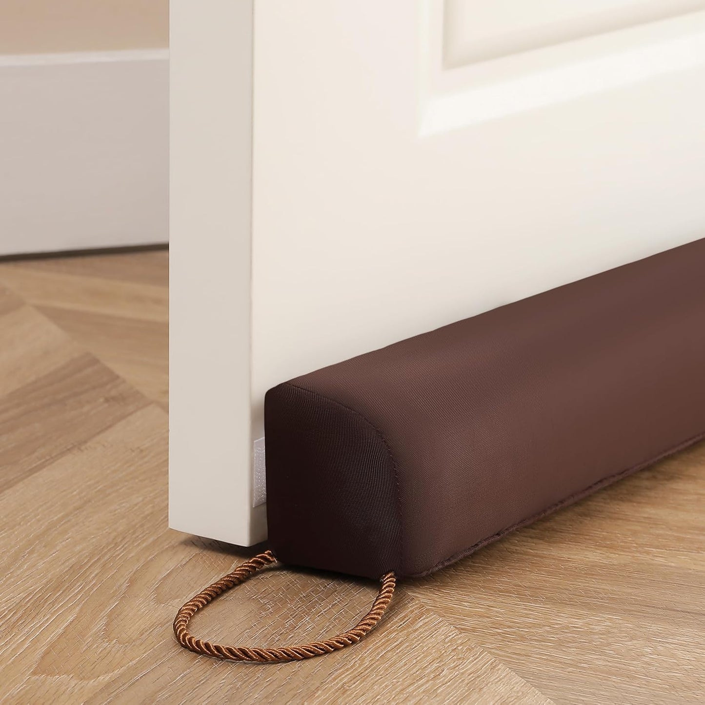 Resistant Door Draft Stopper, Removable Washable Cover, 36", Black | Weighted Gap Filler, Blocks Hot and Cold Air, All-Season Seal