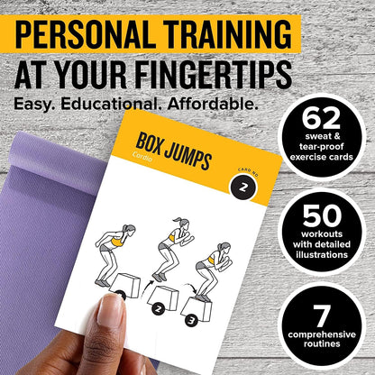 NewMe Fitness Pilates Workout Cards, Fitness Deck for Women and Men