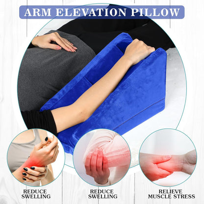 Buryeah Dark Gray Arm Elevation Pillow 2 Pocket, Plush Material