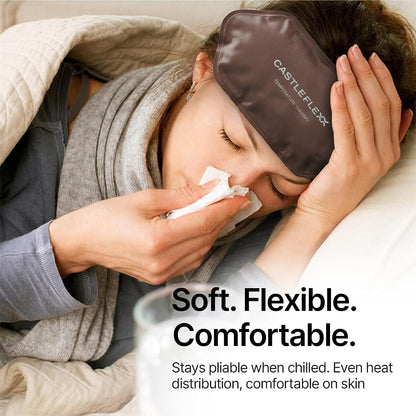 CastleFlexx Dual Hot & Cold Therapy Packs | Gel-Free, Flexible & Reusable for Neck, Shoulders, Joints & Muscles | Microwave & Freezer Safe | Ideal for Daily Relief - Earth