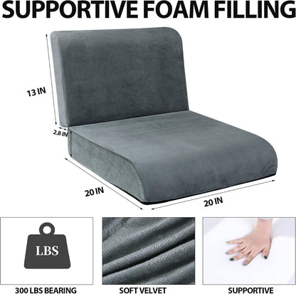 HOMBYS Recliner Seat Cushion with Lumbar Supportive Pillow Extra Large Non-Slip Seat Cushion with Back Support Cushions,Cruve Edge Design for Relief Thighs Pressure, Brown