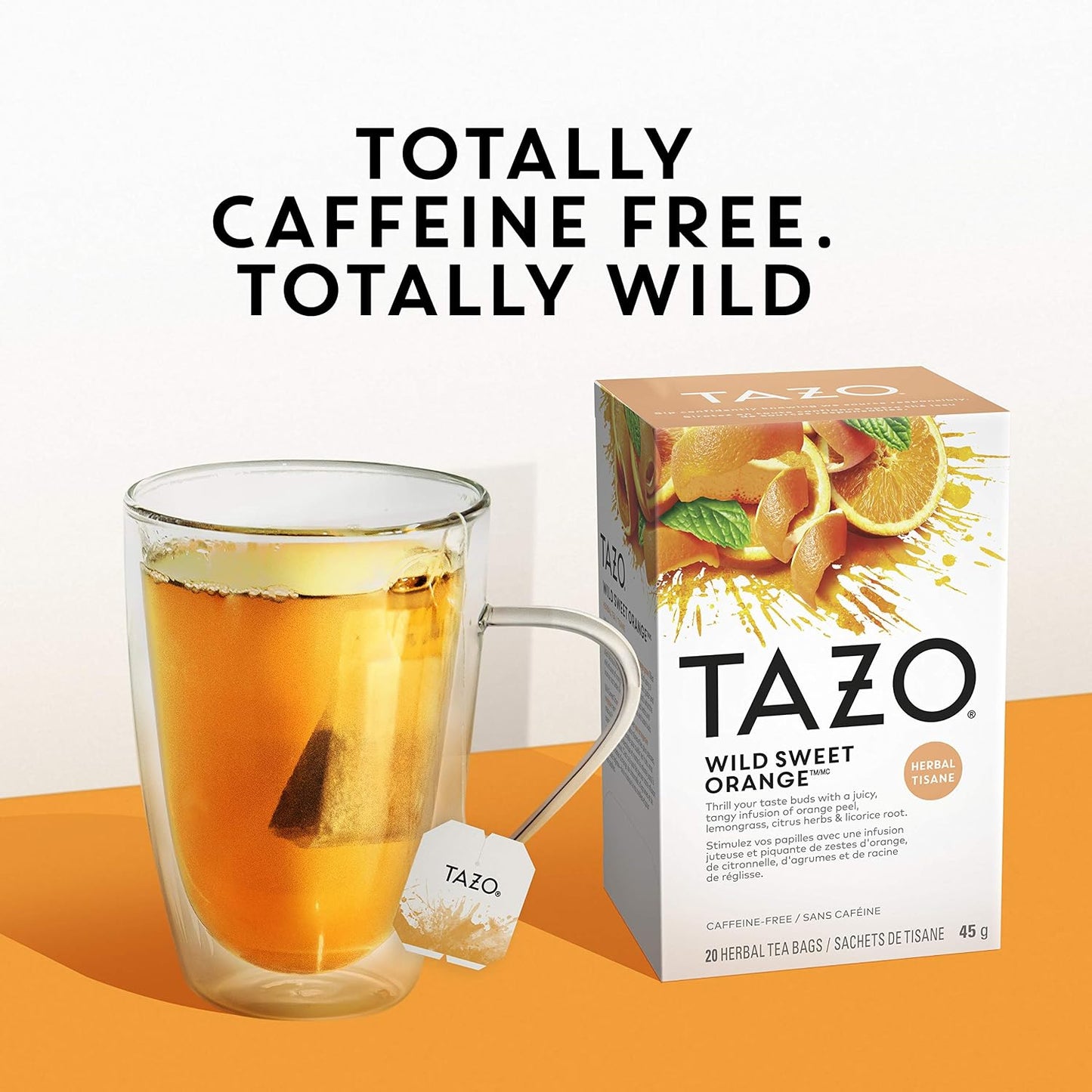 TAZO Passion Herbal Tea Bags, Hot or Iced, Caffeine Free, 20 Total Tea Bags