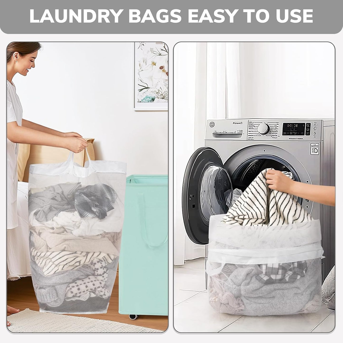 Goodpick 75L Laundry Basket with Wheels & Removable Wash Bag for Dorm | Rolling Laundry Basket with Handles for Dirty Clothes, Fodable Hamper for Laundry Room, Dorm Room Essentials, Grey