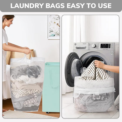Goodpick 75L Laundry Basket with Wheels & Removable Wash Bag for Dorm | Rolling Laundry Basket with Handles for Dirty Clothes, Fodable Hamper for Laundry Room, Dorm Room Essentials, Grey