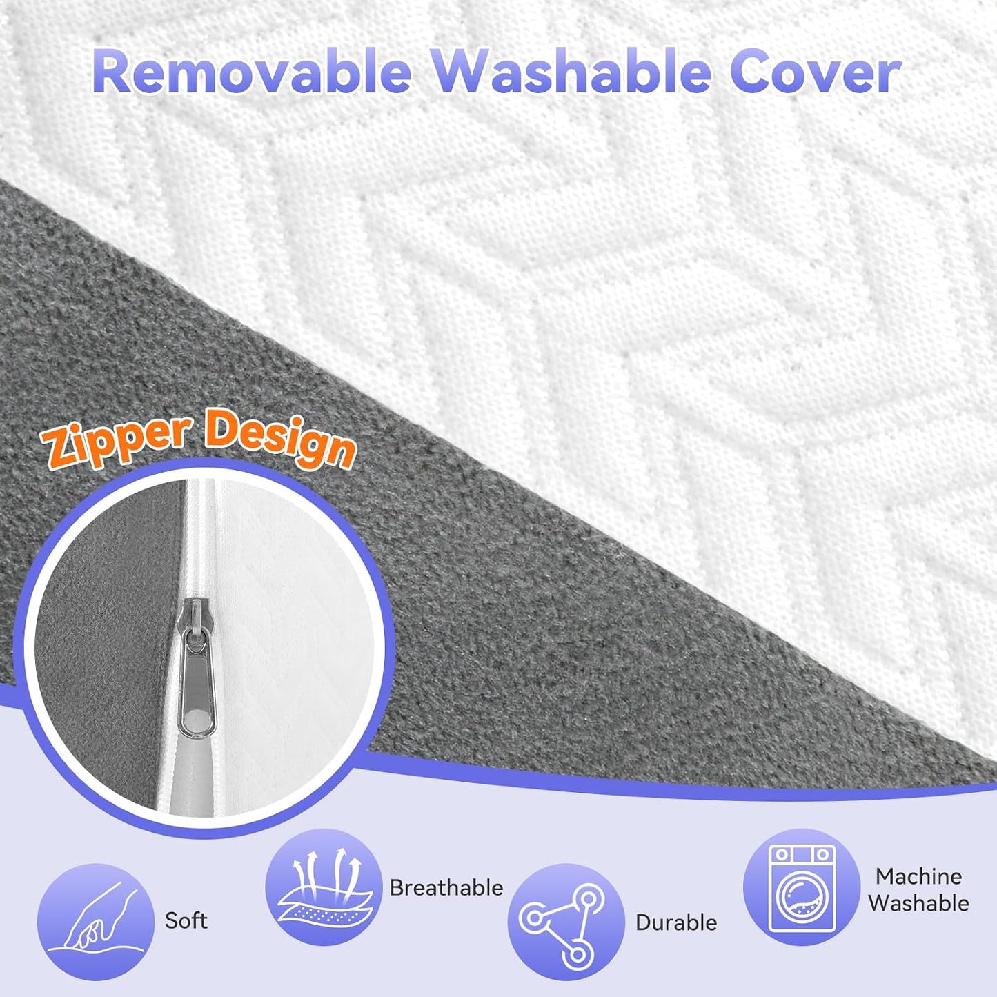 Vekkia Lumbar Support Pillow for Recliner, Ergonomic Back Support for Couch | Backrest Pillow, Improve Posture, Relieve Back Pain for Long Sitting & Elderly, for Armchair & Sofa, Removable Cover,Brown
