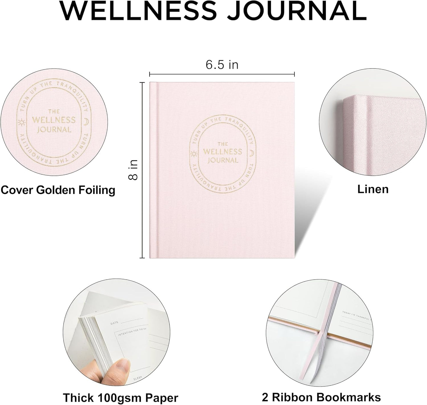 And Per Se Wellness Journal, Self Care & Daily Journal for Women, Mental Health Planner with Habit Tracker, Diet & Goals, Undated, Gift-Ready (Original Beige)