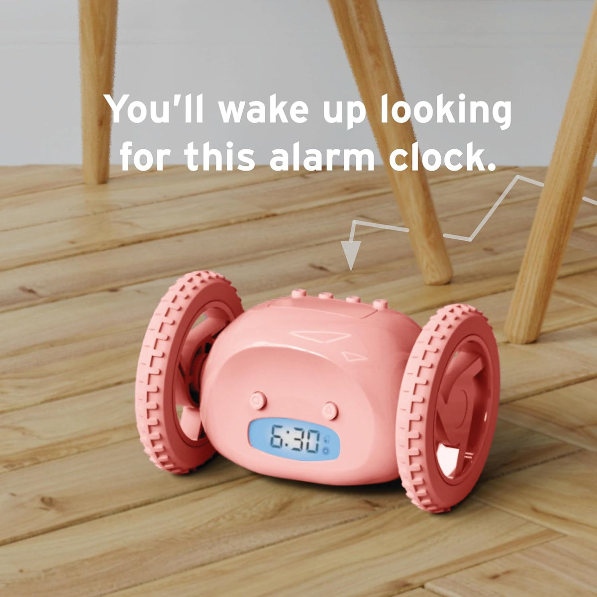 CLOCKY Alarm Clock on Wheels – Loud Rolling Alarm Clock for Heavy Sleepers