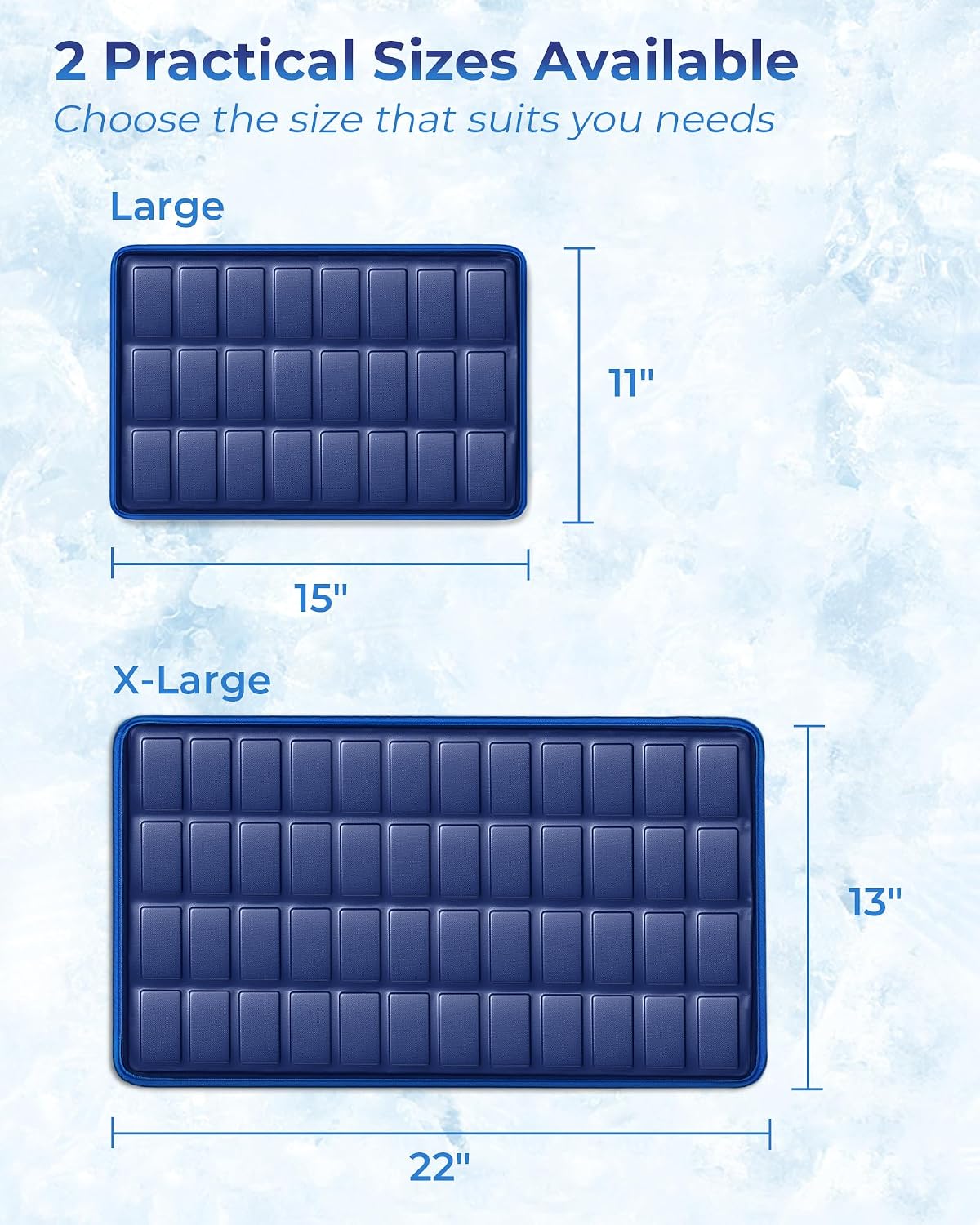 KingPavonini Soft Large Ice Pack for Injuries Reusable with Straps, 11"x15"