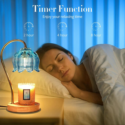 Flower Candle Warmer Lamp with Timer & Dimmer
