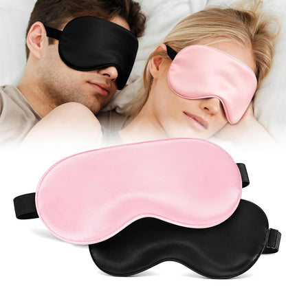2 Pack Cooling Eye Mask for Puffy Eyes, Migraine Relief, Black & Black