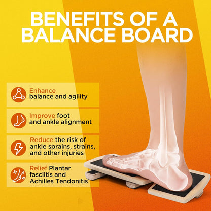 Ankle Balance Board Foot Strengthener Trainer for Sprained Ankle, Stability Exercises, Physical Therapy, Plantar Fasciitis Relief, Posture Correction, Balance Training