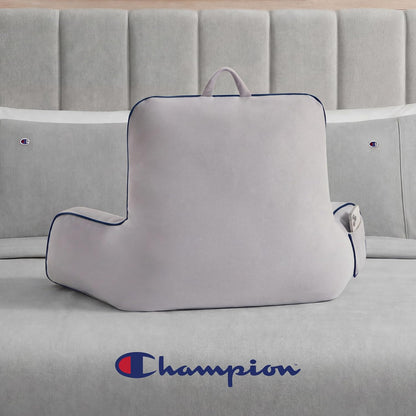 Champion Faux Wool Bedrest Pillow, 100% Polyester Cover and Fill, Spot Clean Only, Navy Blue, 29" x 24.5" x 10.5"