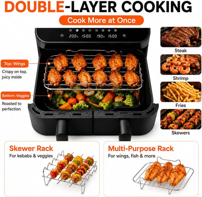 Silicone Air Fryer Liners, 2 Silicone Air Fryer Liners & Accessories