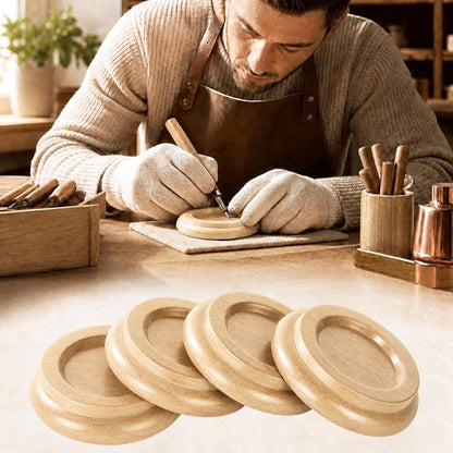 Caster Cups,Piano Caster Cups Furniture Coasters for Hardwood Floors Wood Floor Protectors for Furniture Piano Floor Protectors (Natural)