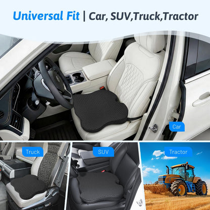 Wedge Car Seat Cushion for Better Visibility & Sciatica Pain Relief