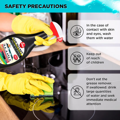 SHUMANIT - Cold Grease Remover. Spray for The immediate Removal of Stubborn and Burnt fats/Grease