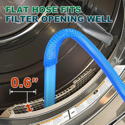 Sealegend 2 Pieces Dryer Vent Cleaner Kit Dryer Lint Vacuum Attachment Hose | Flexible Dryer Vent Vacuum Hose for Deep Cleaning/Lint Remover Kit with Guide Wire/Dryer Lint Trap Cleaner Ease of Use (Blue)