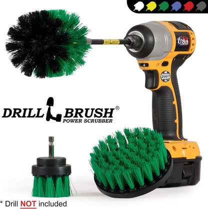 Drillbrush Shower Scrubber Drill Attachment - Car Detailing Tools - | Dishwasher Safe Drill Brush Scrubber For Cleaning Tubs, Sinks, Tile, Grout, Flooring, Carpet, Leather, Seats, Boats,